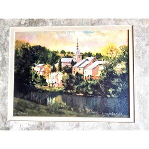 Max Hayslette art frame landscape minor chips on frame